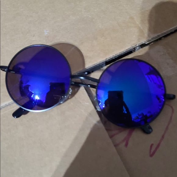 RounLarge Metal Aviator Sunglasses/Small Round Met - Picture 5 of 5